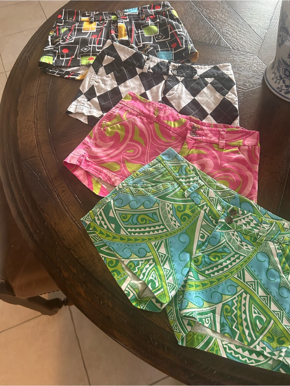 Loud Mouth bundle 4  Shorts Pack - Pink, Green, Black, Multicolor